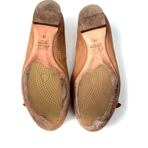 AGL attilio giusti leombruni Monika Cap Toe Ballet Flat tan woven size 35 / 5 US - Picture 11 of 13